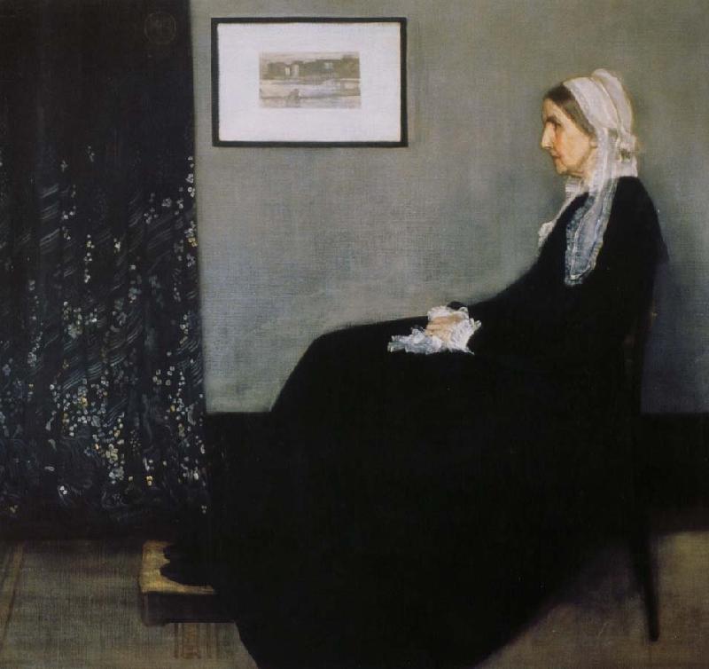 James Abbott Mcneill Whistler arrangemang i gratt och svart nr 1 konstnarens moder France oil painting art